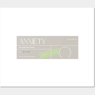 ANXIETY Label Posters and Art